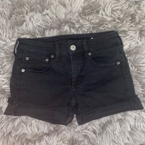 American Eagle black jean shorts